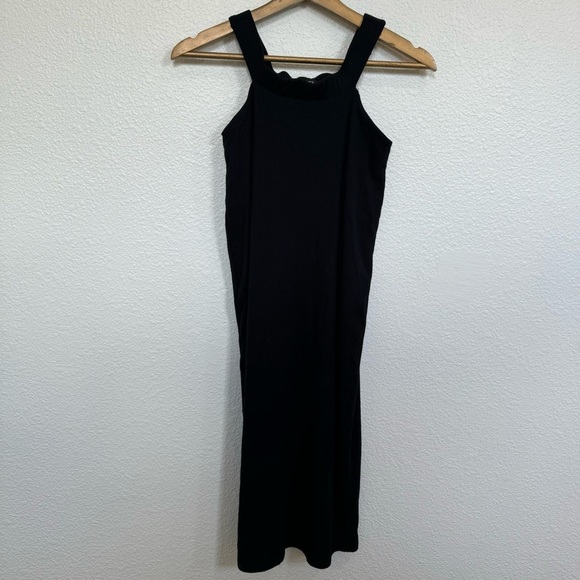 AFRM- Black Ribbed Midi Dress Size Small - Picture 6 of 6